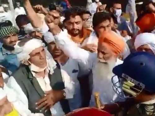 farmers blocking the road in haryana